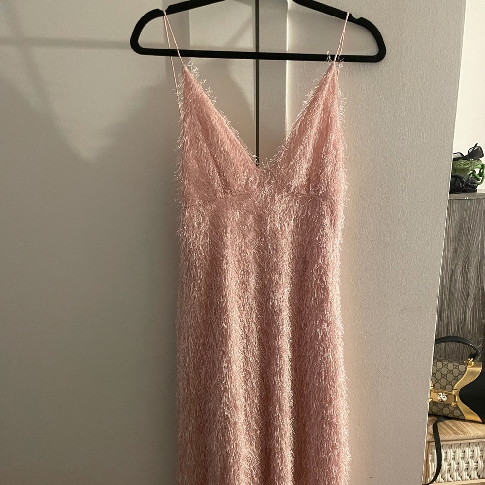 Unique Pink Textured Cocktail Dress